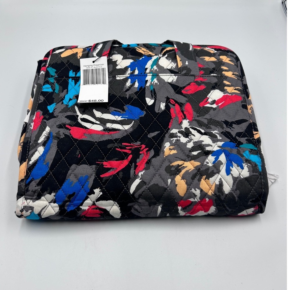 Vera Bradley Hanging Organizer Splash Floral Quilted Travel Toiletry Bag NEW